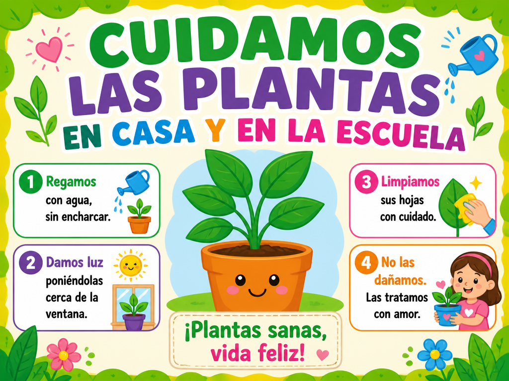 Cuidado de plantas en casa y escuela — imagen 1 de 1