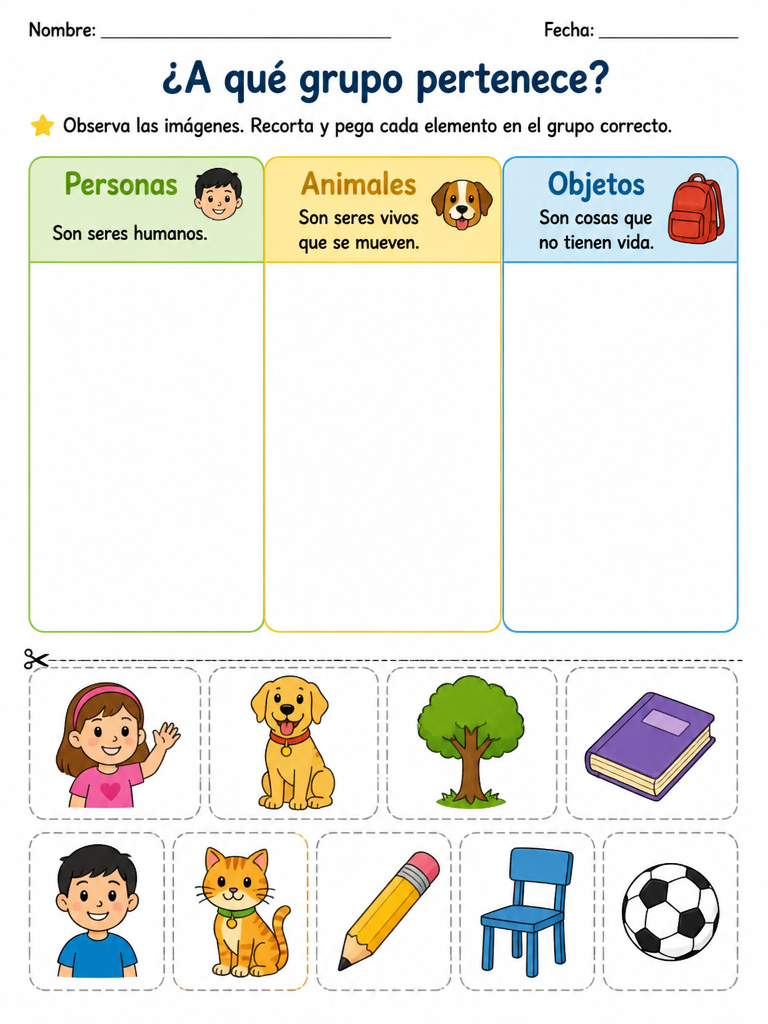 Identificación de nombres de personas, animales y objetos — imagen 1 de 1