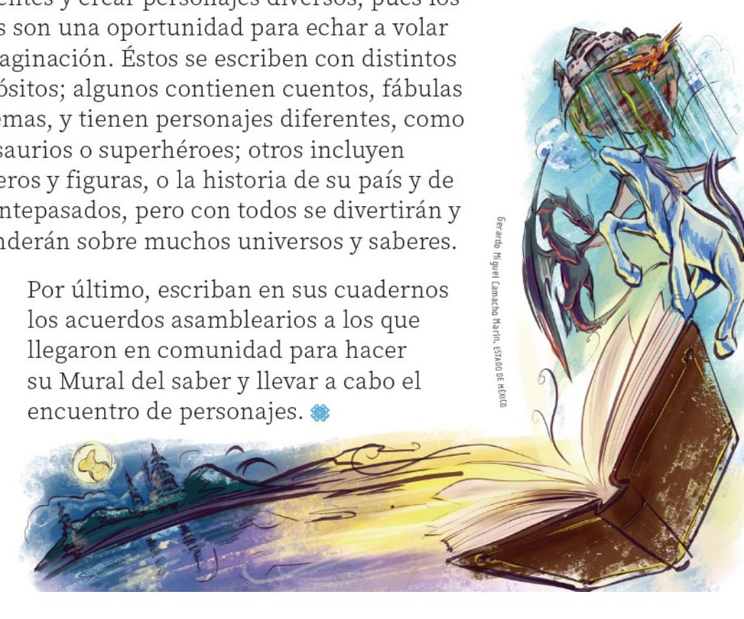 Ilustración del libro de texto oficial