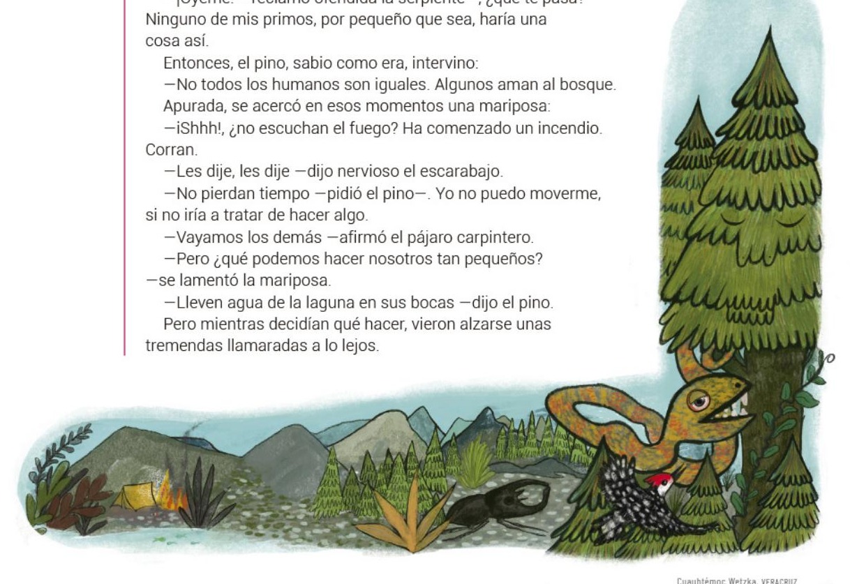 Ilustración del libro de texto oficial