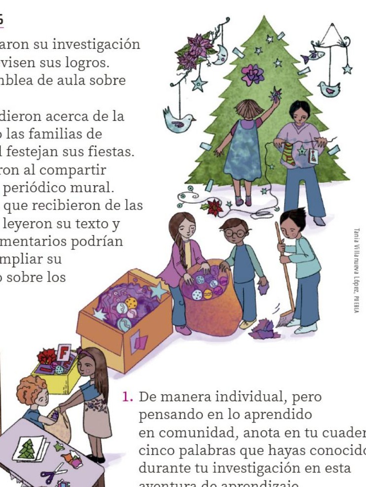Ilustración del libro de texto oficial