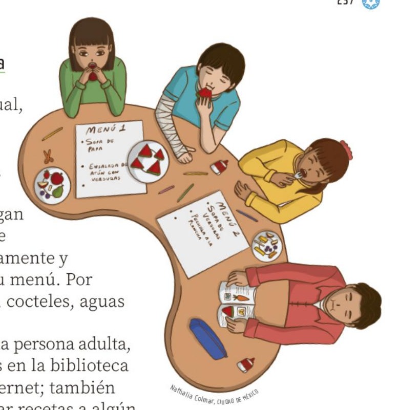 Ilustración del libro de texto oficial