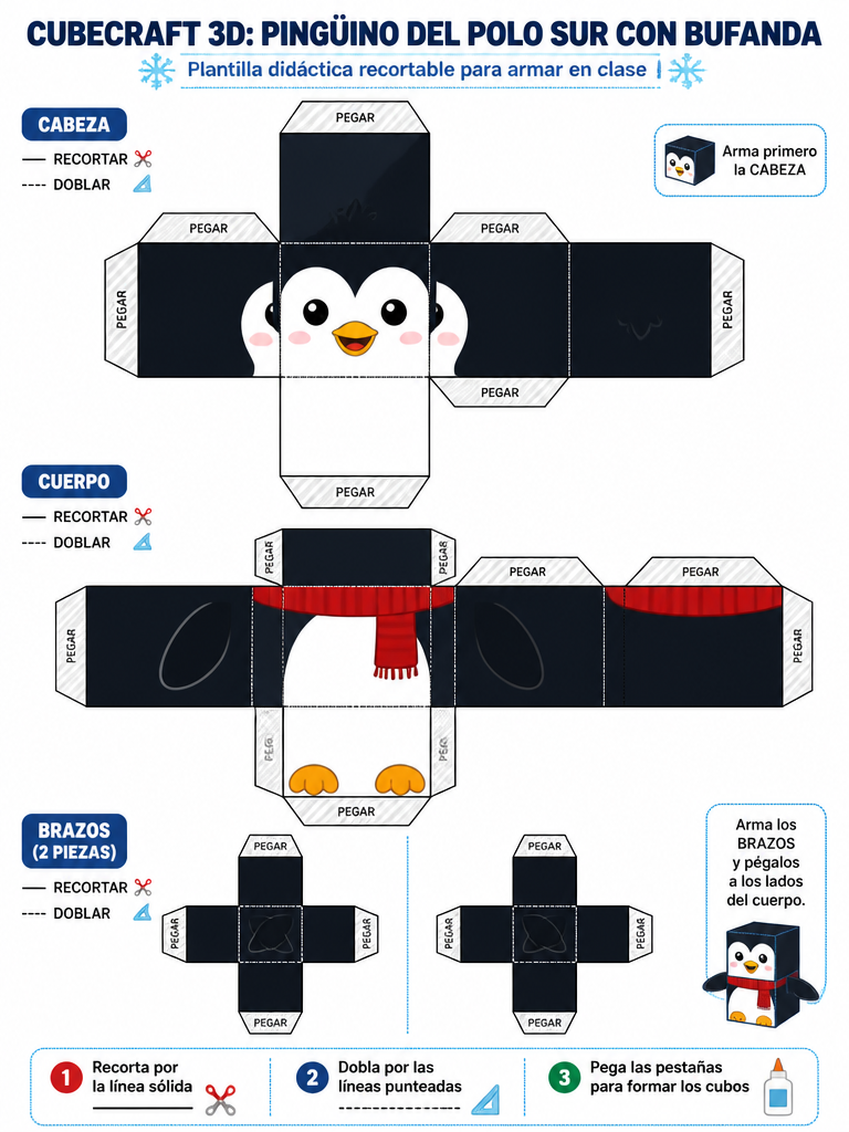 Pingüino del Polo Sur con Bufanda — imagen 1 de 1