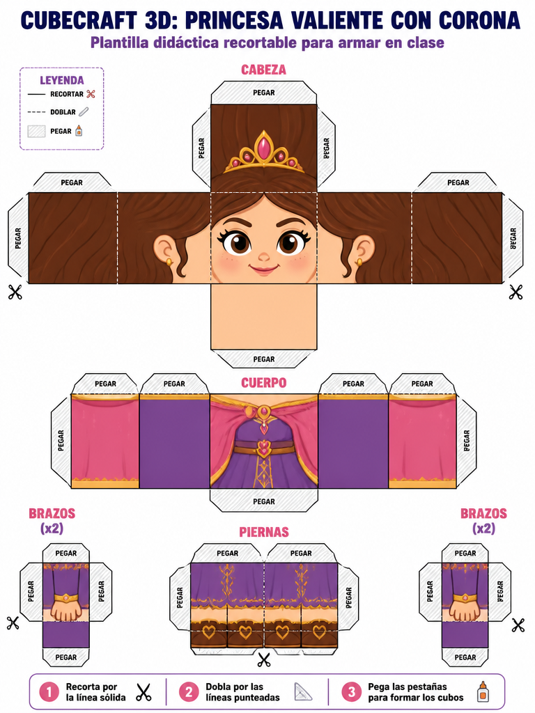 Princesa Valiente y su Corona Mágica 3D — imagen 1 de 1