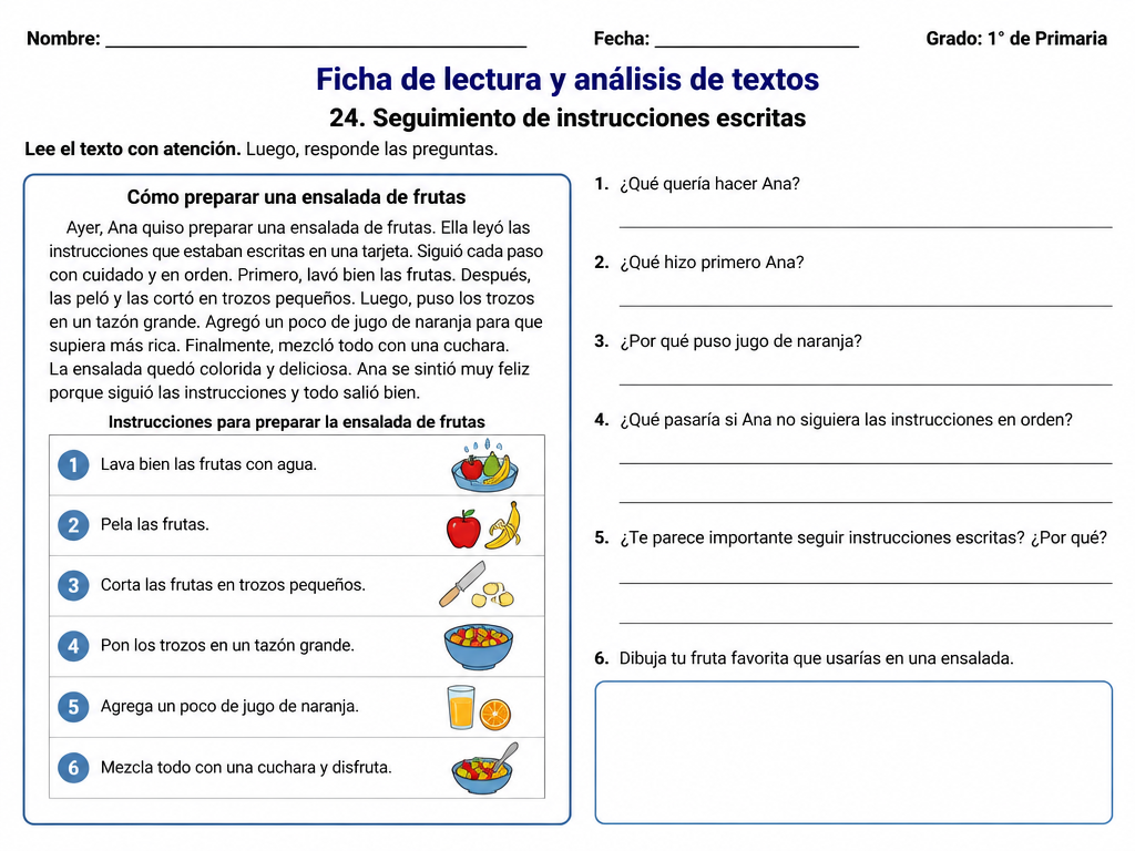 24. Seguimiento de instrucciones escritas — imagen 1 de 1