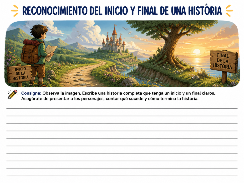 Reconocimiento del inicio y final de una historia — imagen 1 de 1