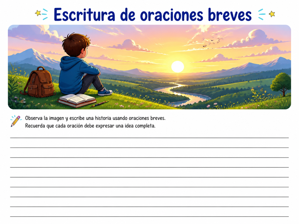 Escritura de oraciones breves — imagen 1 de 1