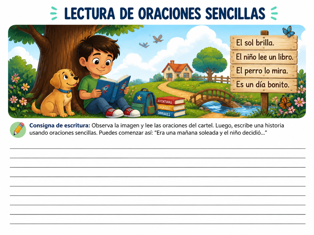 Lectura de oraciones sencillas — imagen 1 de 1