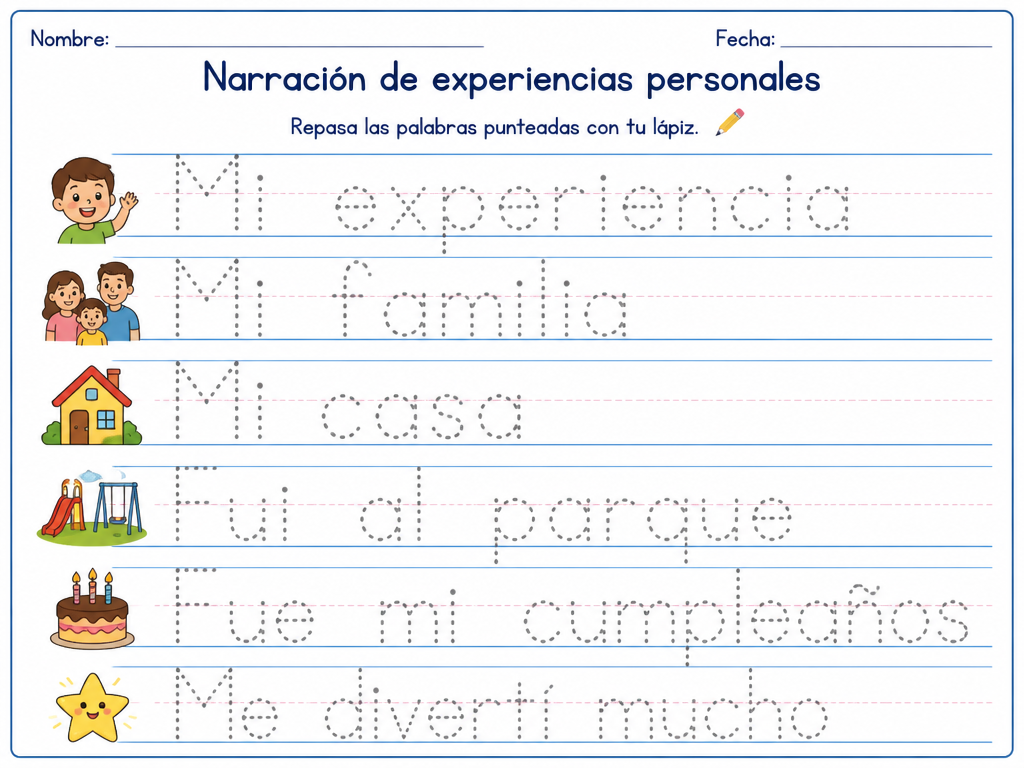 Narración de experiencias personales — imagen 1 de 1
