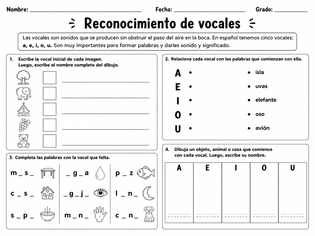 Reconocimiento de vocales — imagen 1 de 1