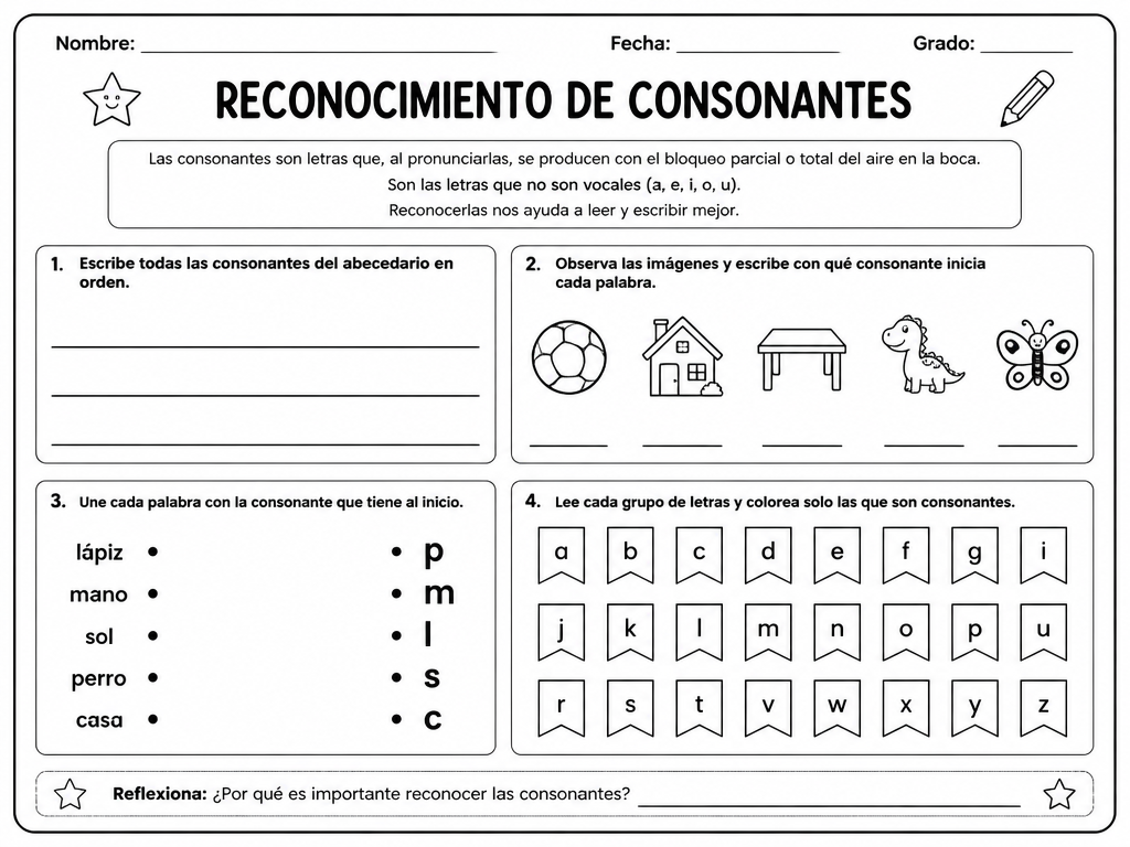 Reconocimiento de consonantes — imagen 1 de 1