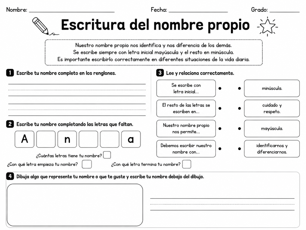 Escritura del nombre propio — imagen 1 de 1