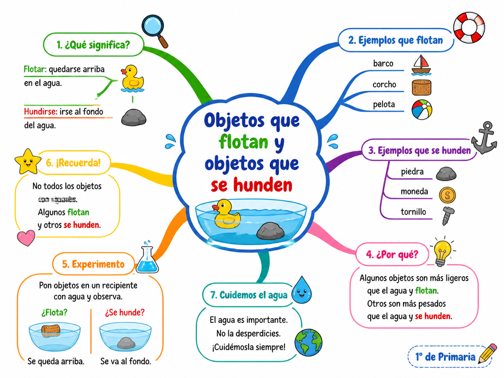 Objetos que flotan y objetos que se hunden — imagen 1 de 1
