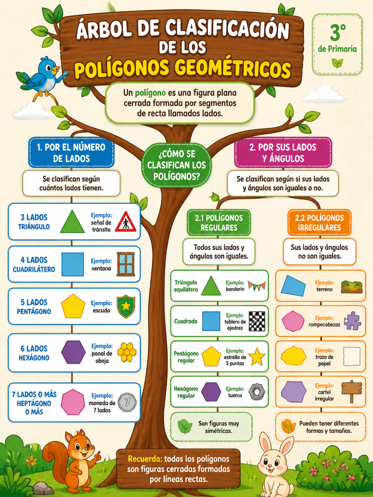 Árbol de Clasificación de los Polígonos Geométricos