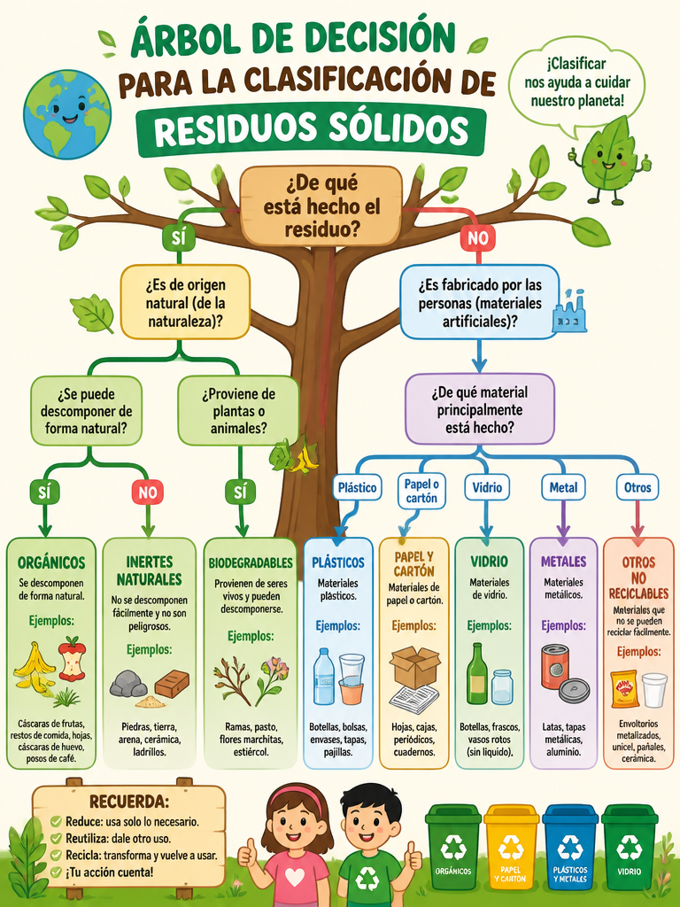 Árbol de Decisión para la Clasificación de Residuos Sólidos