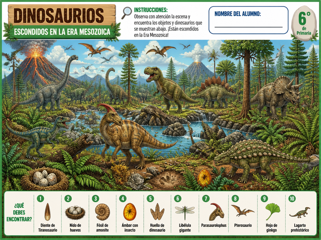 Dinosaurios Escondidos en la Era Mesozoica