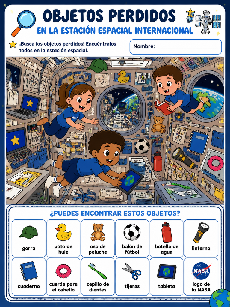 Objetos Perdidos en la Estación Espacial Internacional