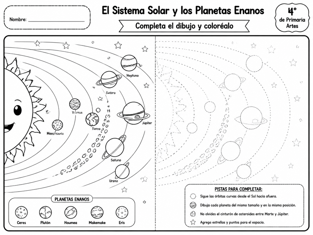 El Sistema Solar y los Planetas Enanos