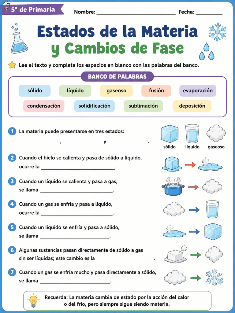 Estados de la Materia y Cambios de Fase