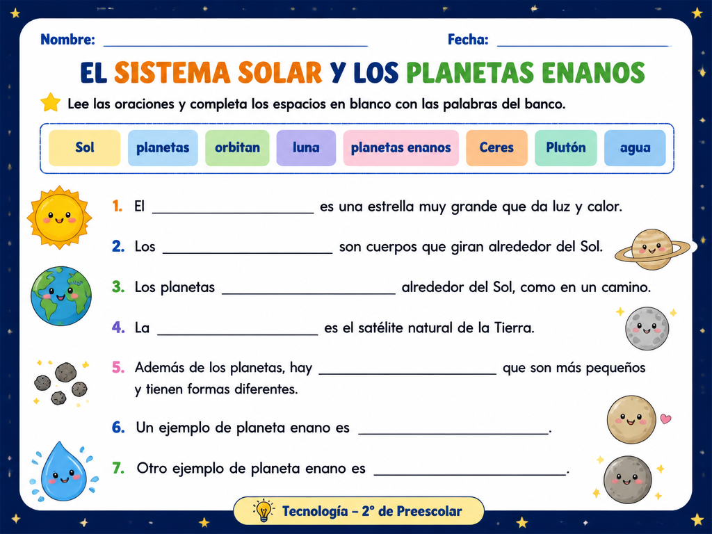 El Sistema Solar y los Planetas Enanos