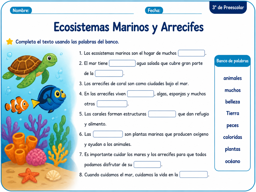 Ecosistemas Marinos y Arrecifes