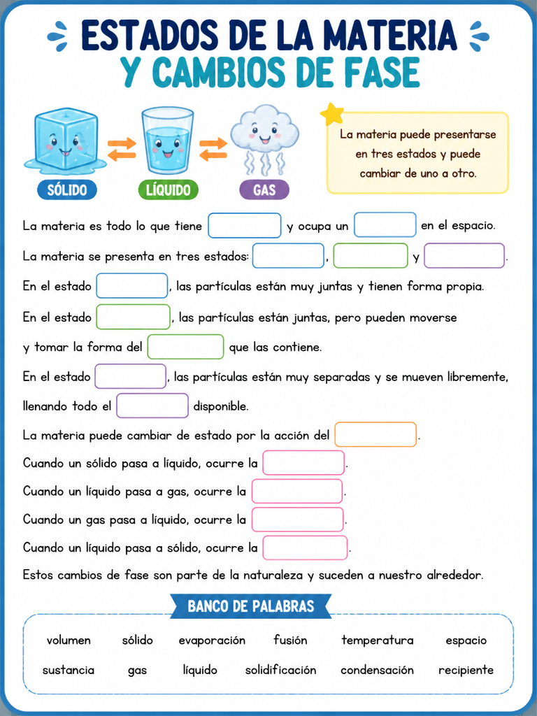 Estados de la Materia y Cambios de Fase