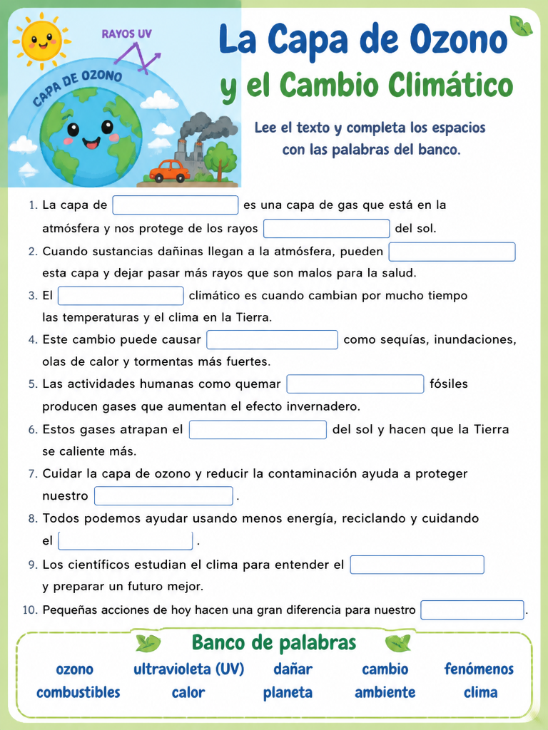 La Capa de Ozono y el Cambio Climático