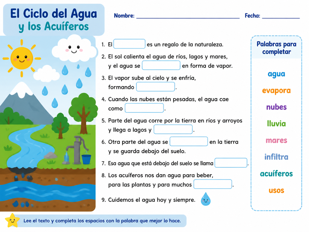 El Ciclo del Agua y los Acuíferos