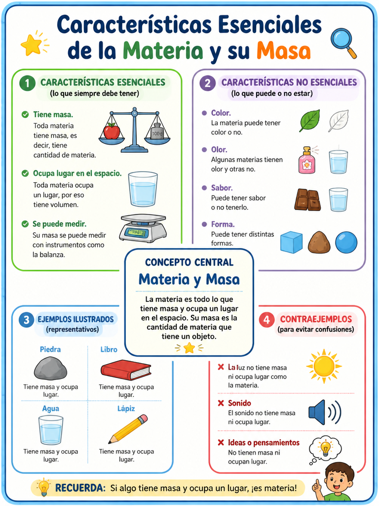 Características Esenciales de la Materia y su Masa