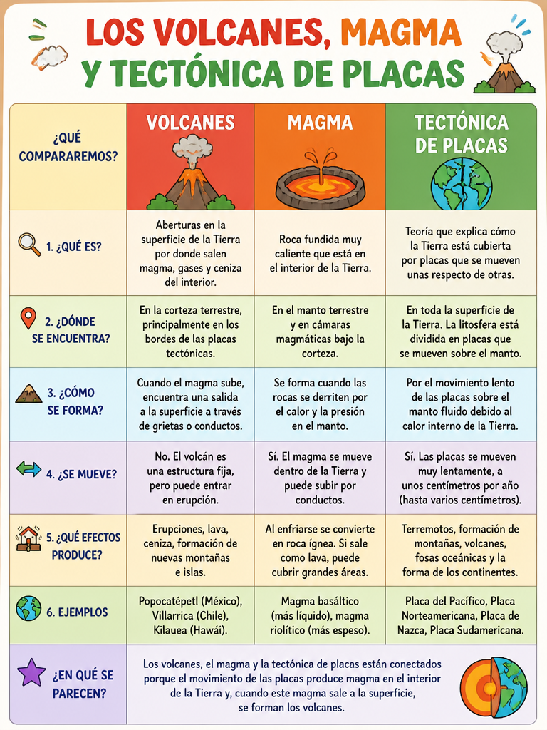 Los Volcanes, Magma y Tectónica de Placas