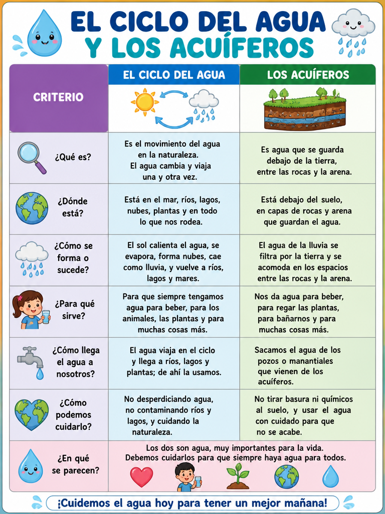 El Ciclo del Agua y los Acuíferos