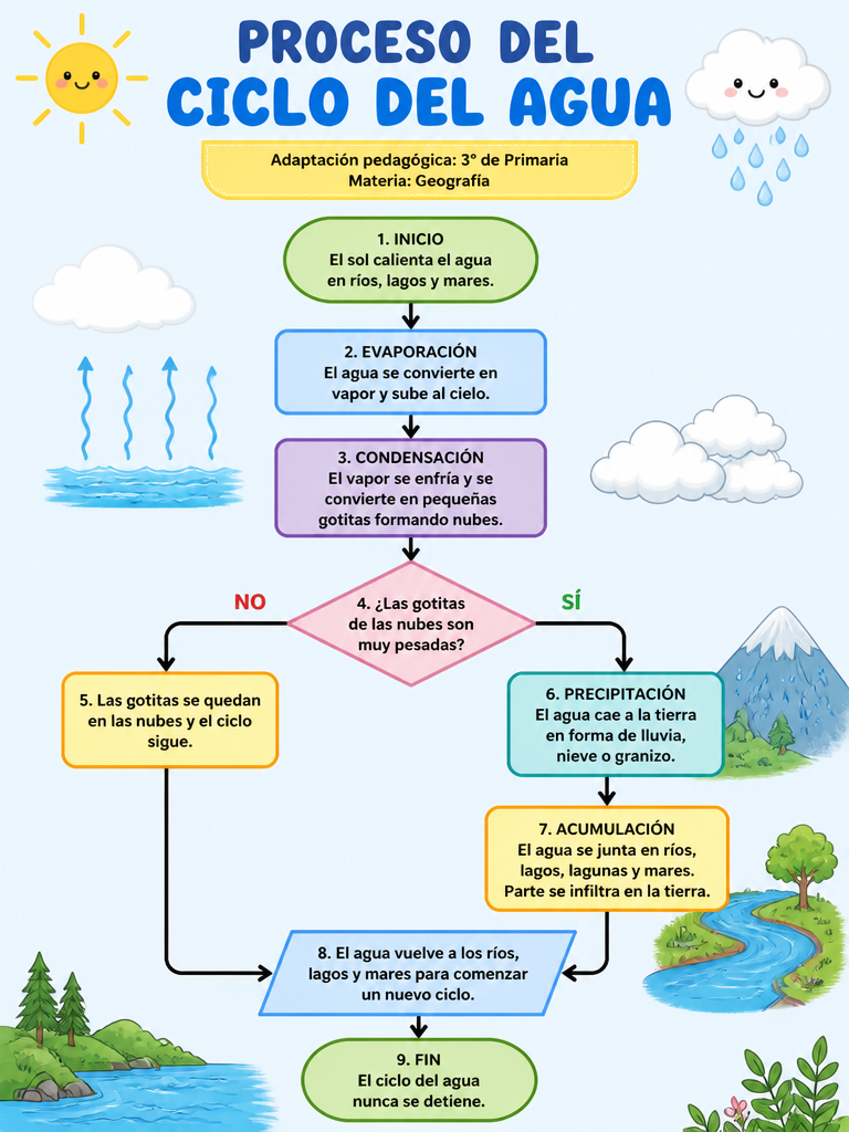 Proceso del Ciclo del Agua