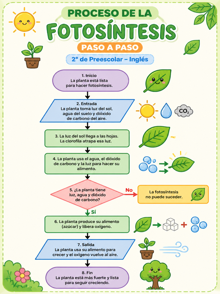 Proceso de la Fotosíntesis Paso a Paso