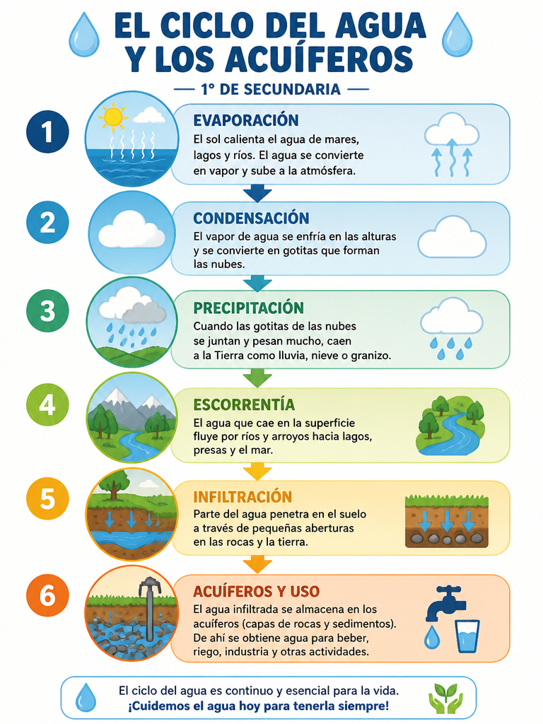 El Ciclo del Agua y los Acuíferos
