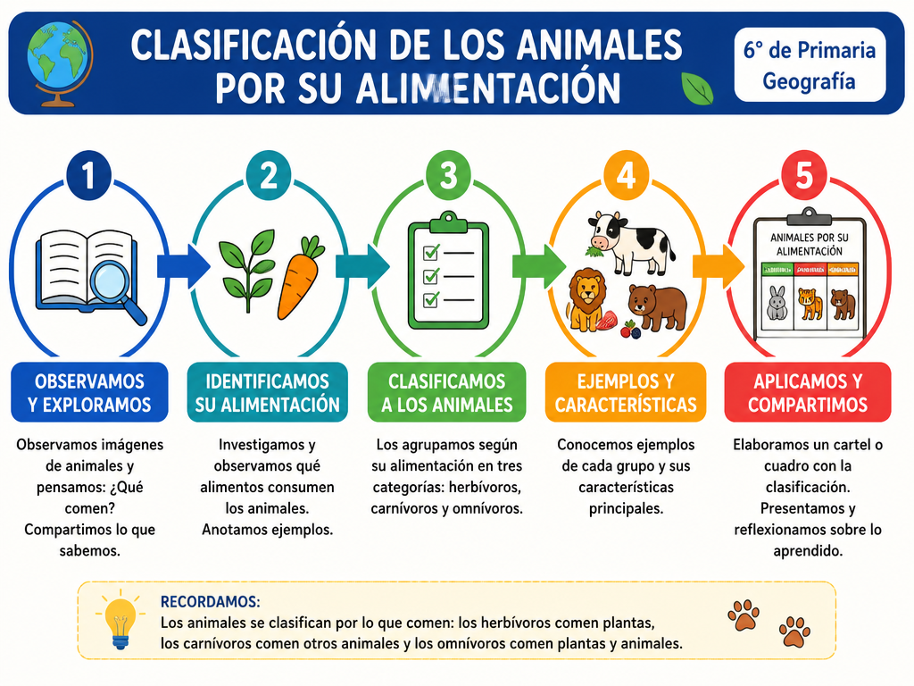 Clasificación de los Animales por su Alimentación