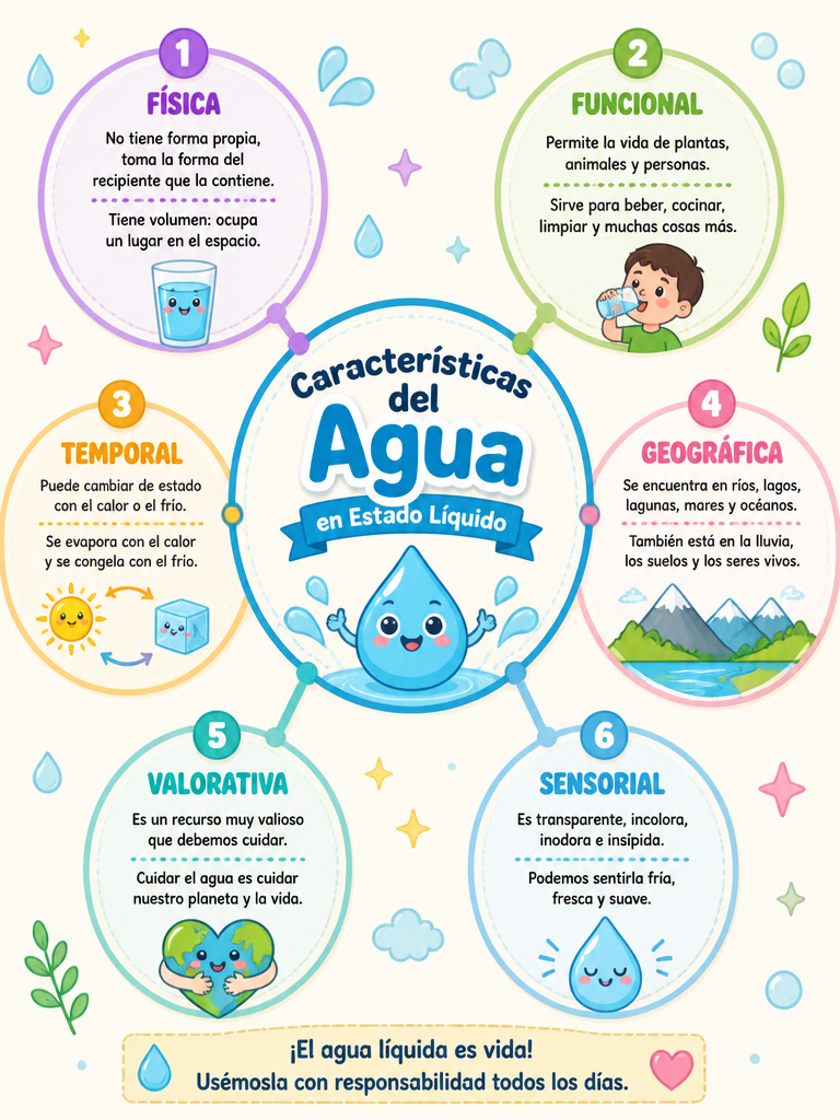 Características del Agua en Estado Líquido