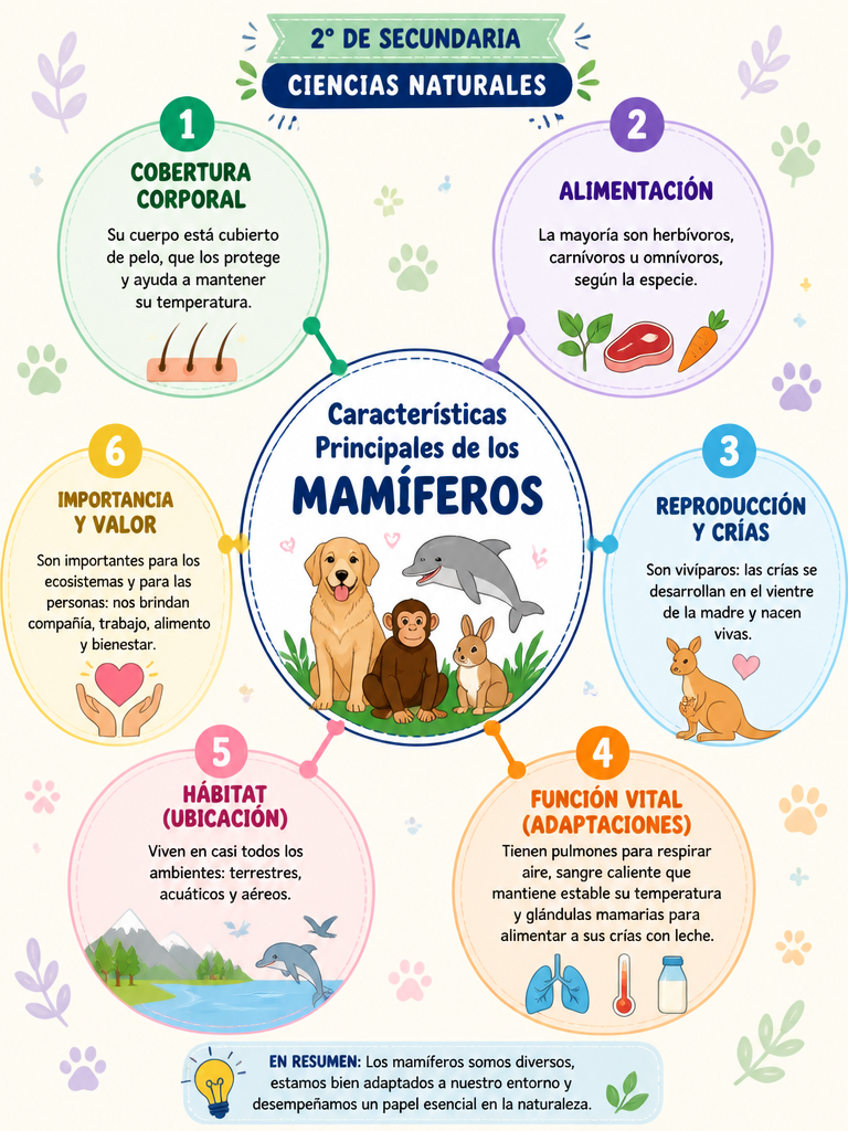 Características Principales de los Mamíferos