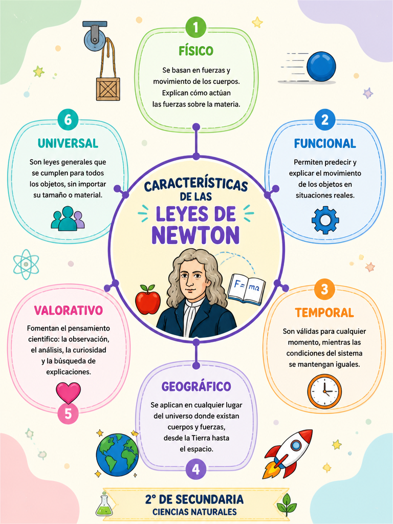 Características de las Leyes de Newton