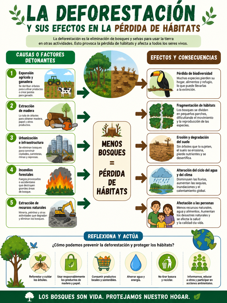 La Deforestación y sus Efectos en la Pérdida de Hábitats