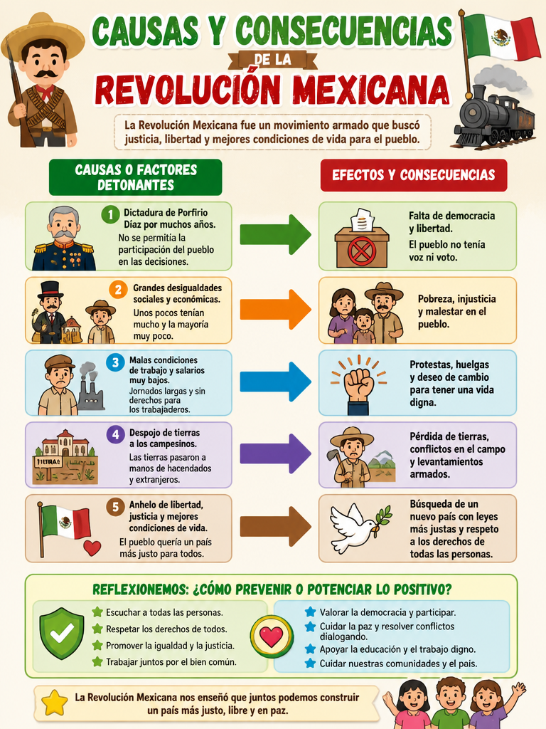 Causas y Consecuencias de la Revolución Mexicana