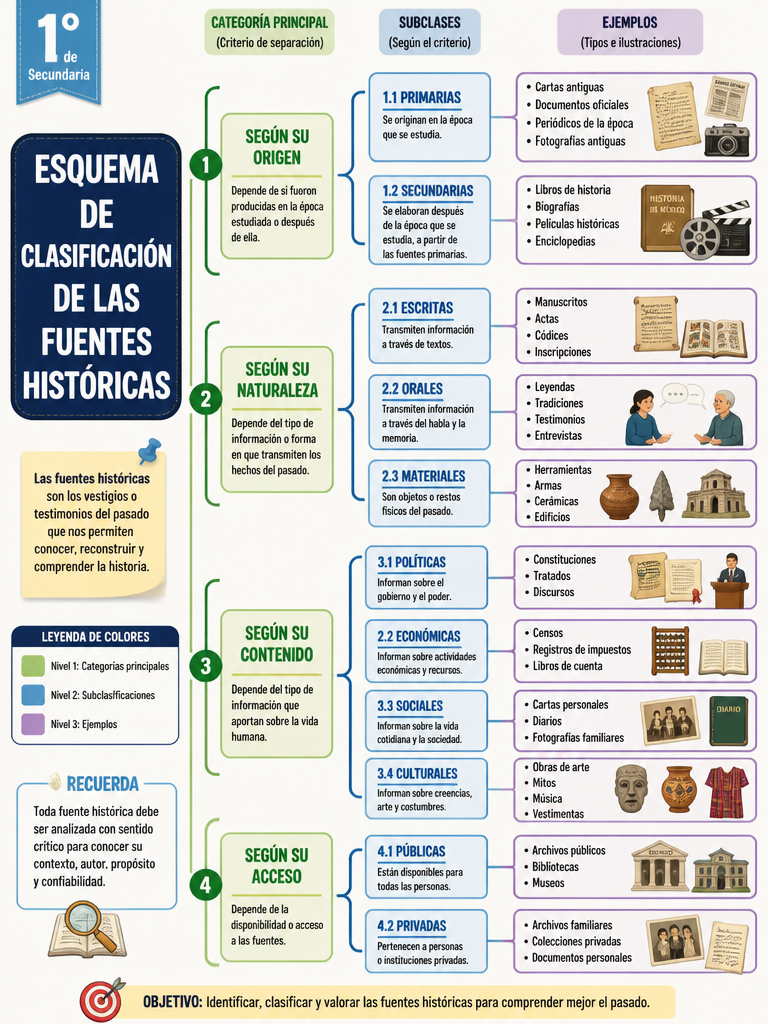 Esquema de Clasificación de las Fuentes Históricas