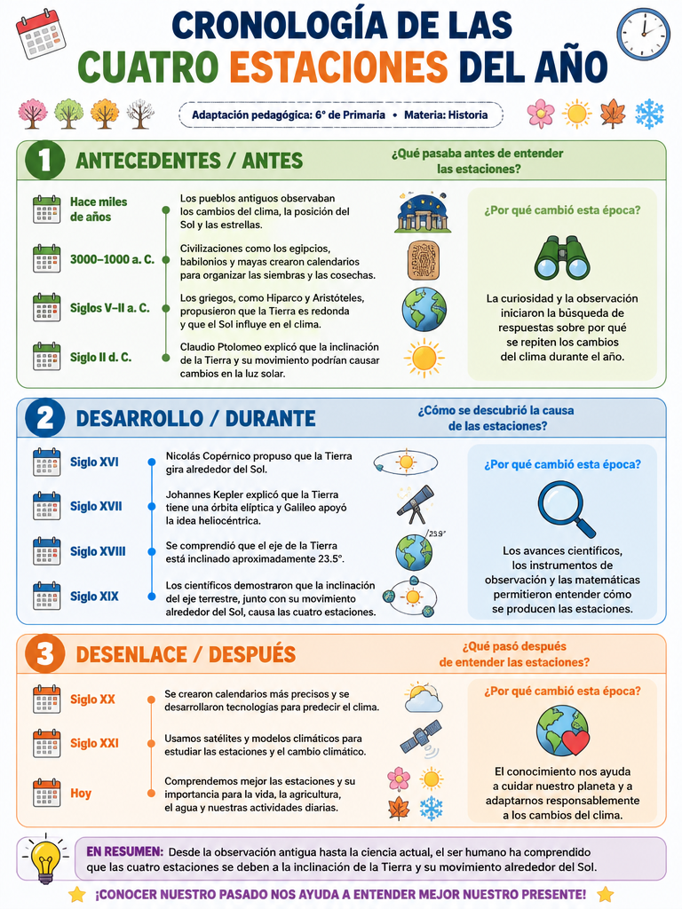 Cronología de las Cuatro Estaciones del Año