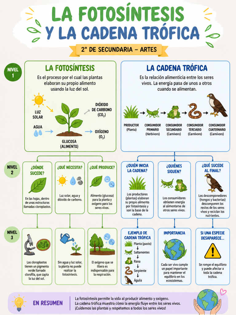 La Fotosíntesis y la Cadena Trófica