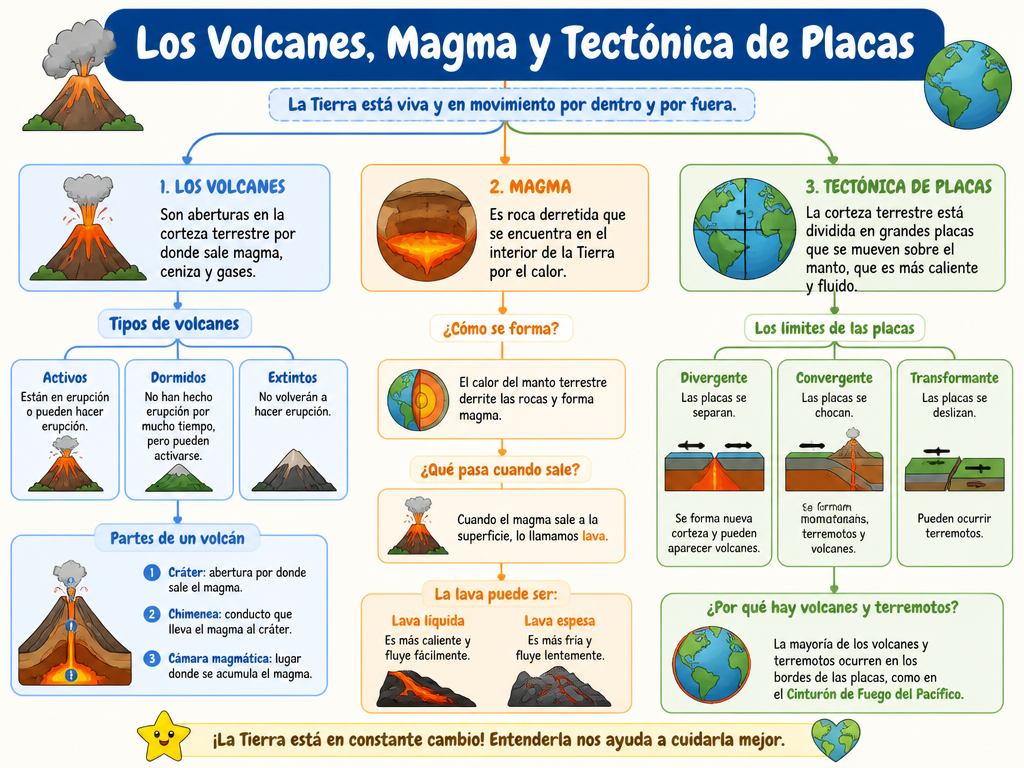 Los Volcanes, Magma y Tectónica de Placas