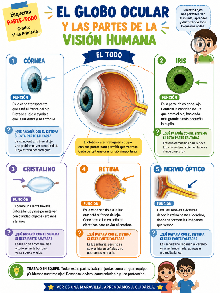 El Globo Ocular y las Partes de la Visión Humana