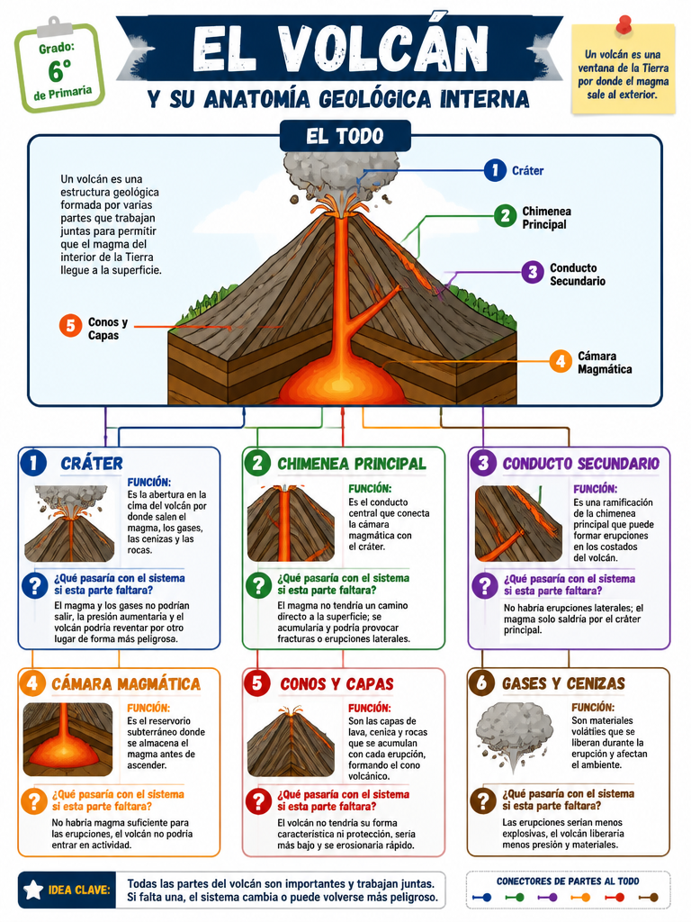 El Volcán y su Anatomía Geológica Interna