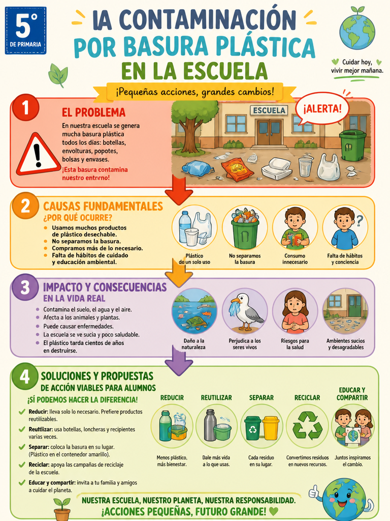 La Contaminación por Basura Plástica en la Escuela