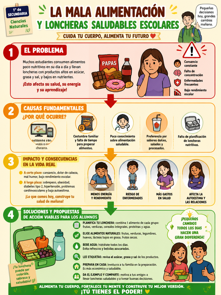 La Mala Alimentación y Loncheras Saludables Escolares