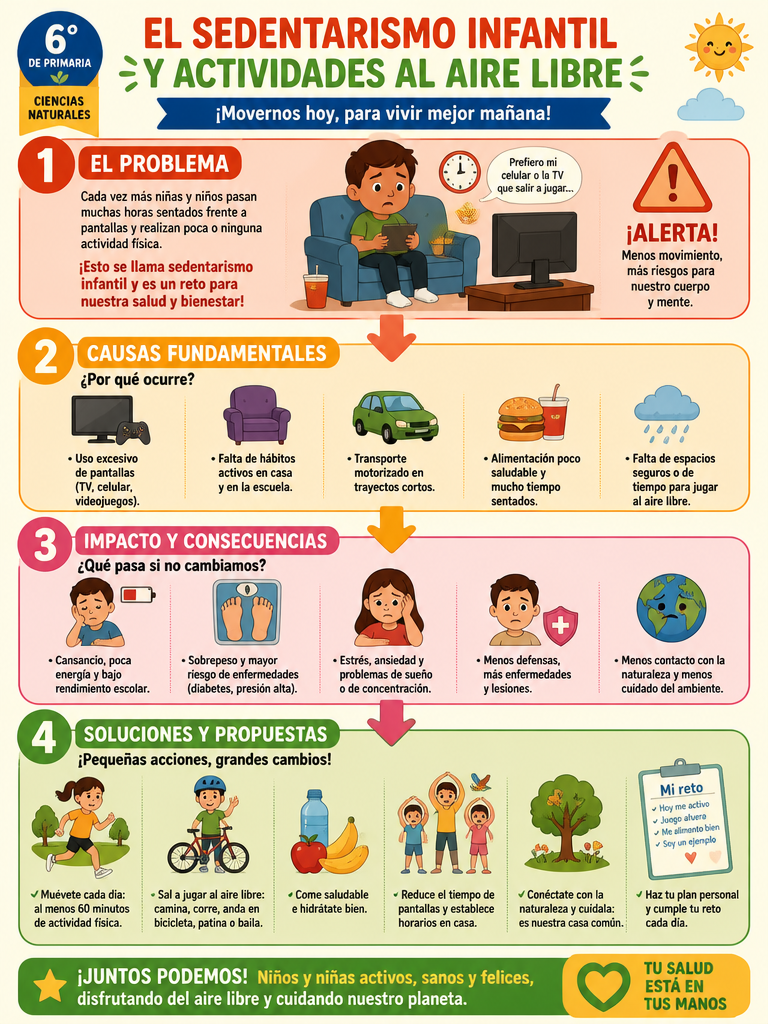 El Sedentarismo Infantil y Actividades al Aire Libre