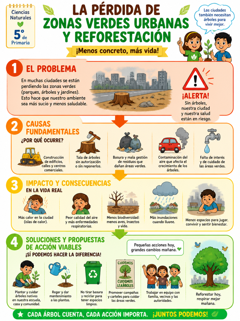 La Pérdida de Zonas Verdes Urbanas y Reforestación
